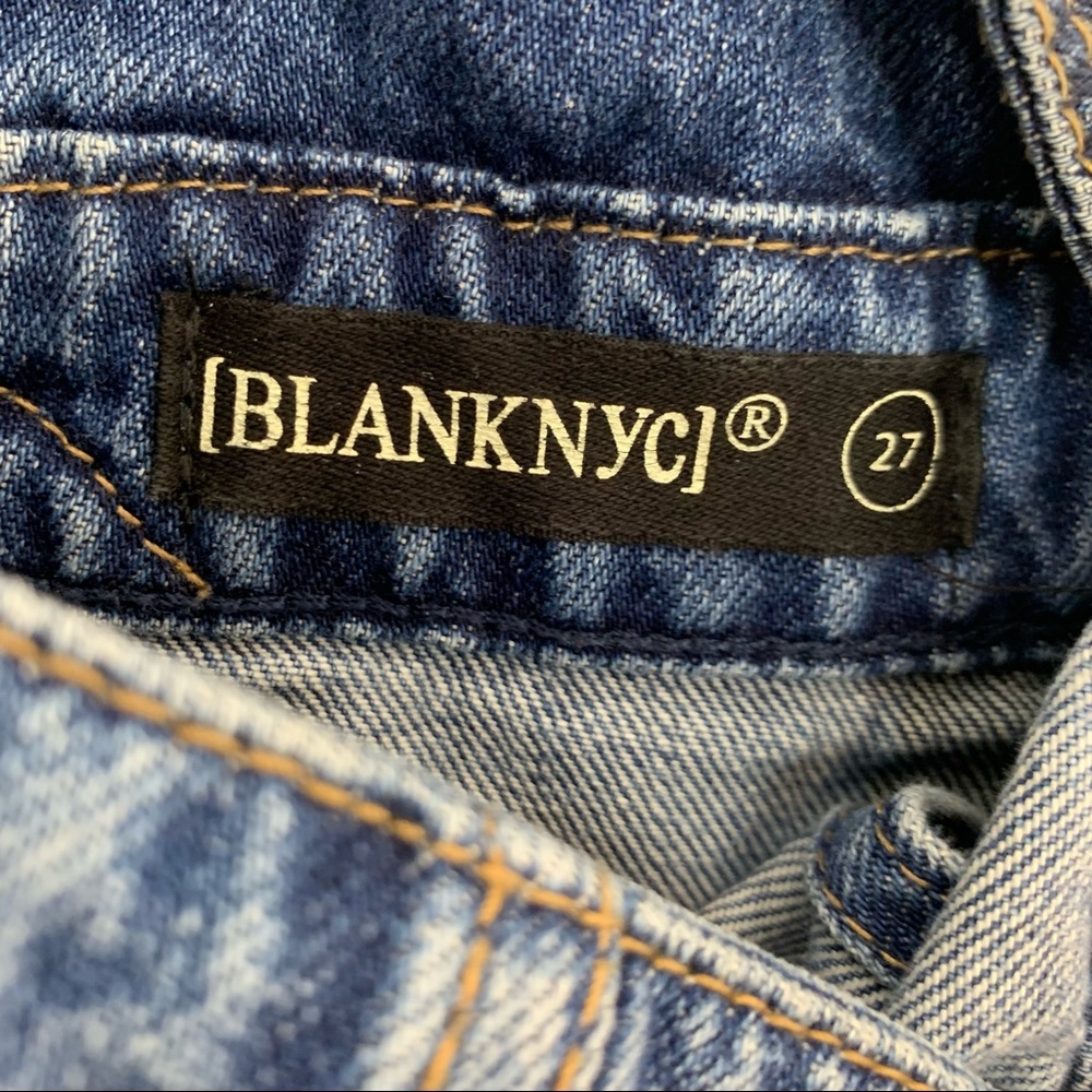 BLANK NYC Overalls Funny Bone Distressed Denim Shortalls 27 - Picture 4 of 11